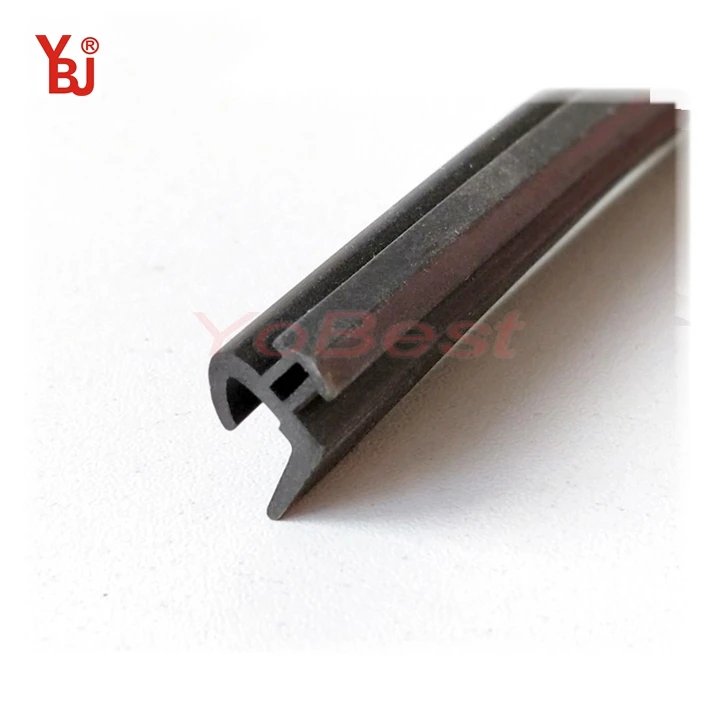 
OEM Extrusion T shaped Water Rubber Weather Seal Strip for Solar Photovoltaic Panel 