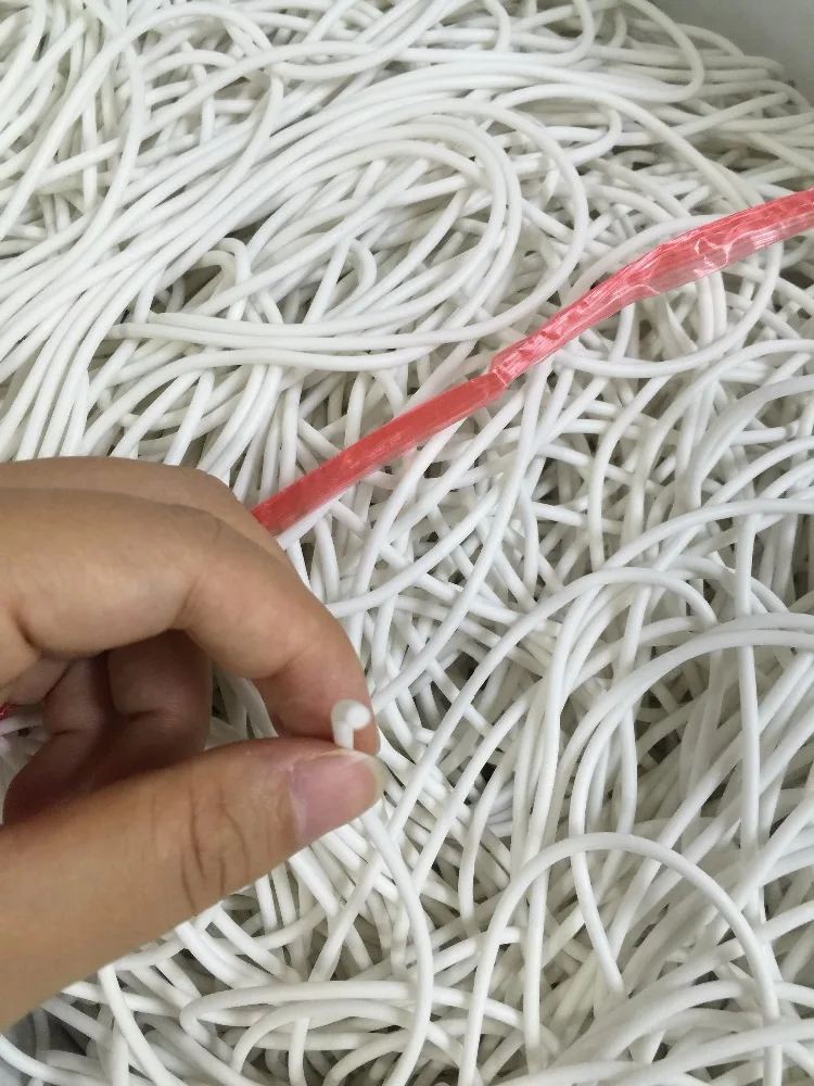 round elastic silicone foam rubber cord strip 1mm 2mm 3mm 4mm