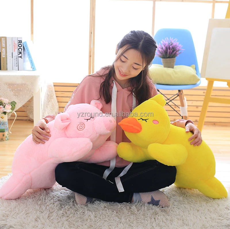Animal shape soft fluffy stuffed plush pillow gift cushion