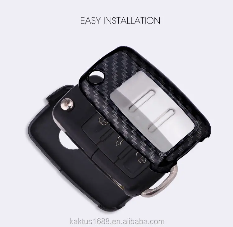 For volkswagen Lavida Gran Lavida Golf 6 BORA SAGITAR POLO Tiguan Car Key Case PC Carbon filament Cover Car key shell