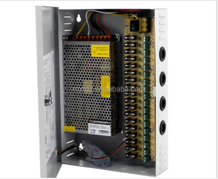 InstallerCCTV 18 Output 29 Amp 12V DC CCTV Distributed Power Supply Box for Security Camera