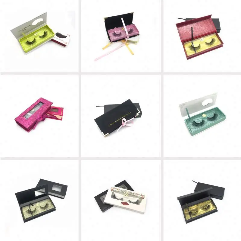 100% Mink Hair Eyelash Custom Glitter Mink Flare Eyelashes