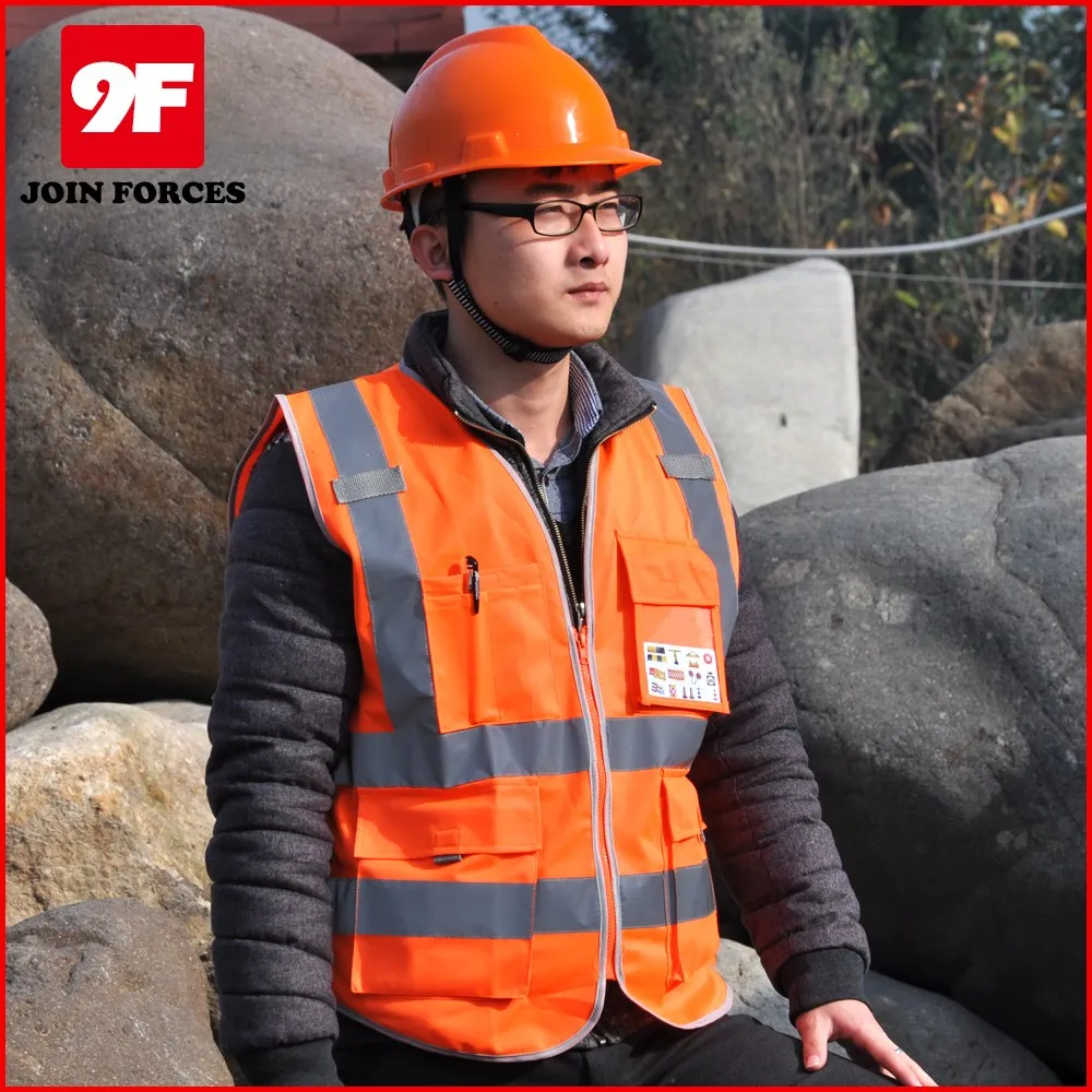High quality construction vest safety vest with pockets