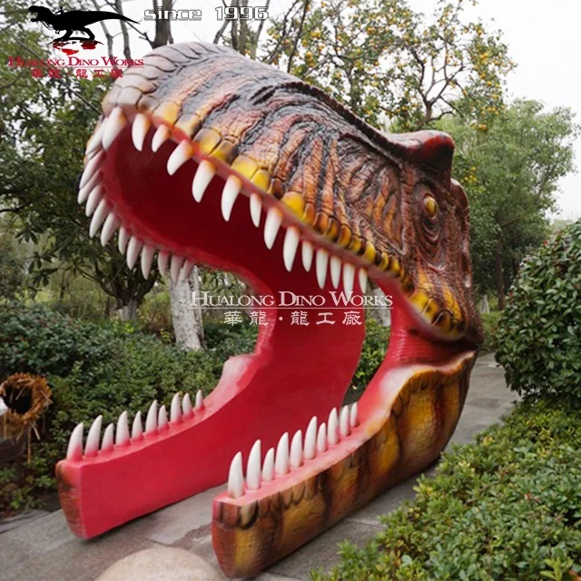 Вход динозавра из стекловолокна на заказ