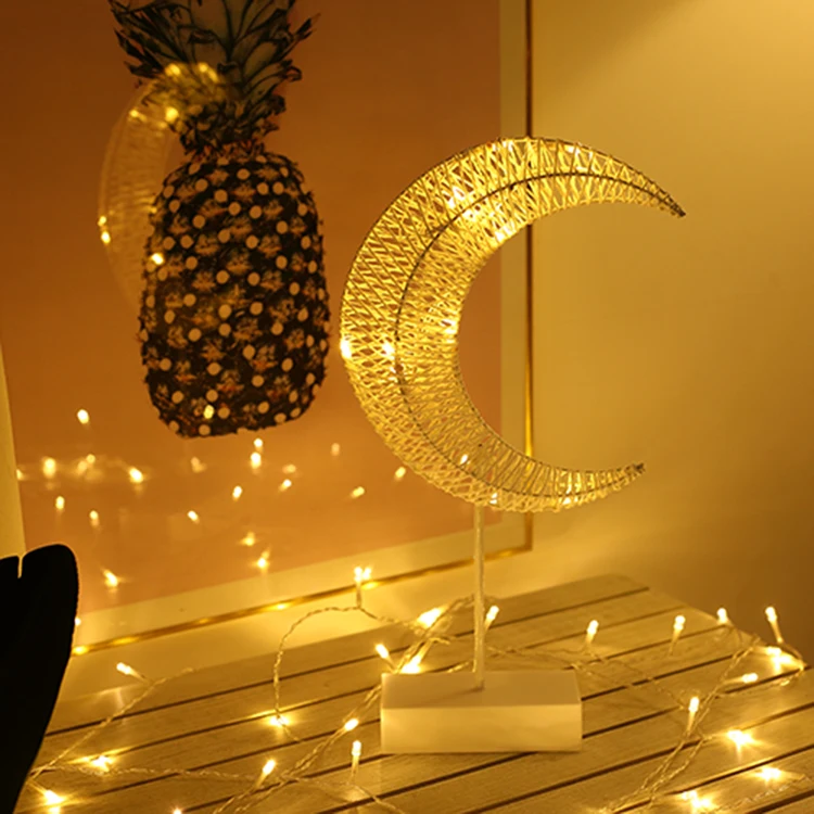 Highly acclaimed Wholesale christmas lampara led luna moon star shape fairy ramadan night light indoor