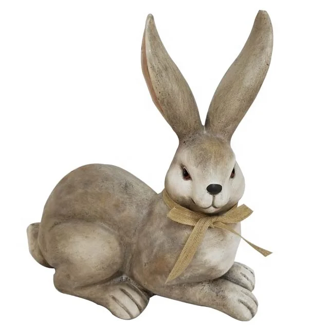 Traditional decorative rabbit in fiber glass material for indoor and outdoor decoration