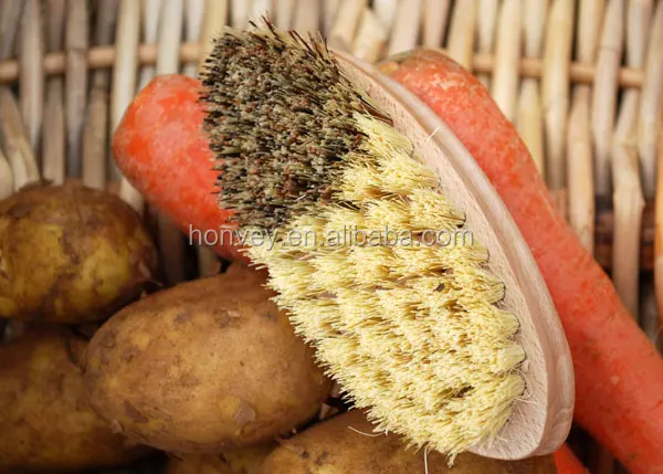 
5-1/4 Inch Hard and Soft Side Kitchen Cleaning Vegetable Brush 