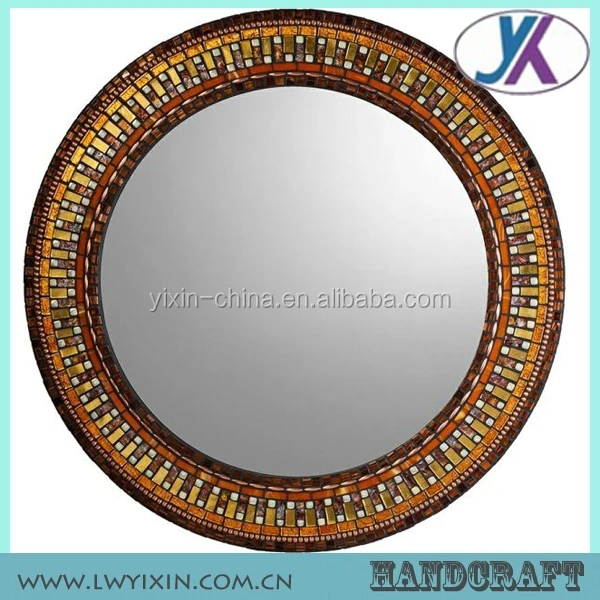Antique colour makeup artist mosaic round murano glass mirror