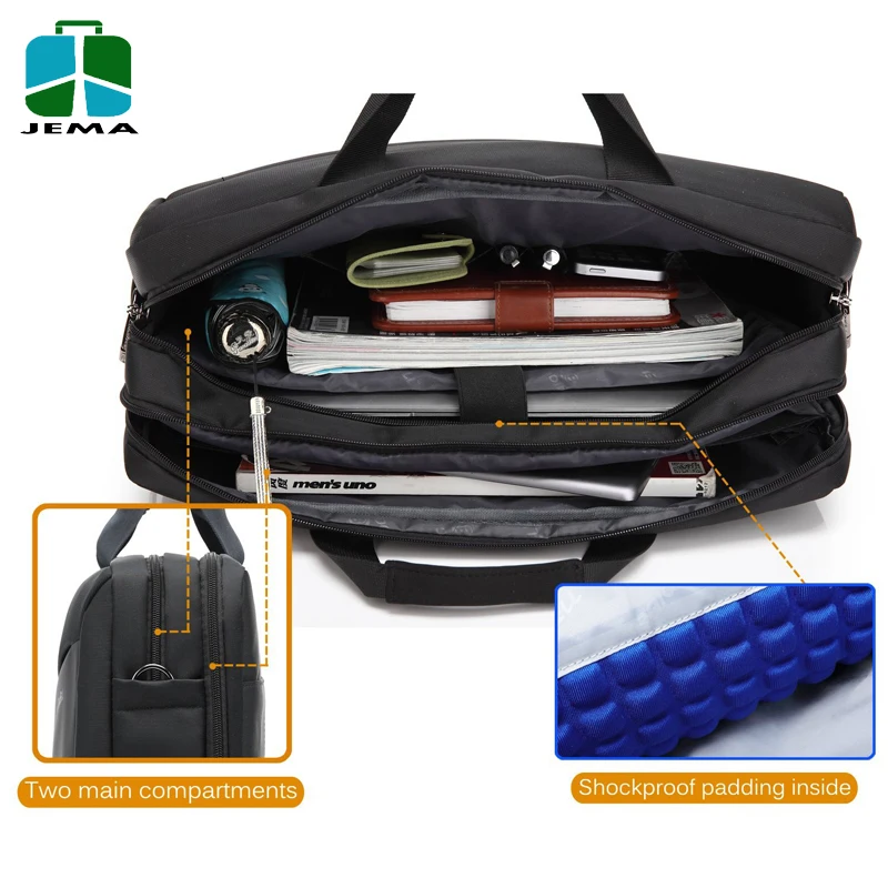 Multi-functional Briefcase 17.3 inch Laptop Messenger Bag for mens