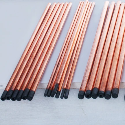 DC copper coated pointed arc air gouging carbon electrode rod 12.7*305mm