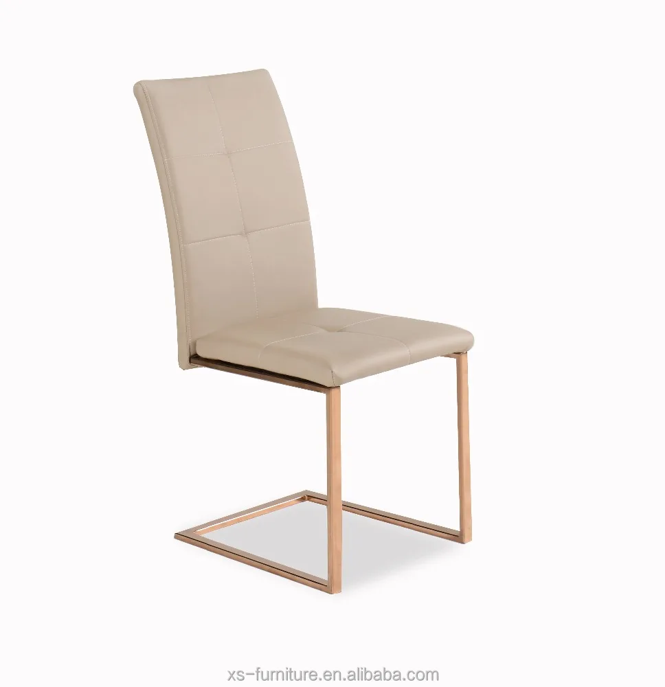 PU Dining Chairs Modern Promotion Home Furniture Fabric Dining Chairs with Arch Leg