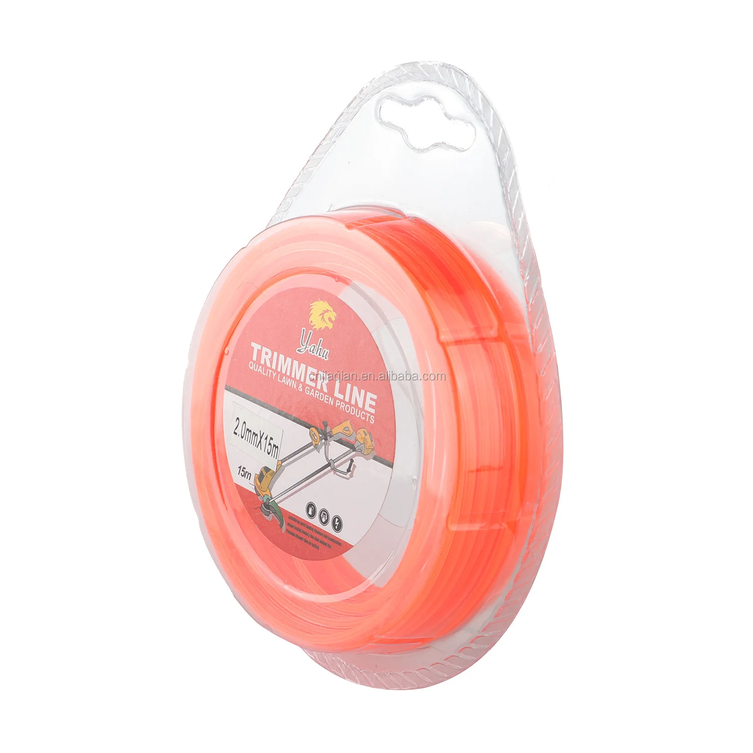 15m dual square Nylon Grass Trimmer Line With Double Blister