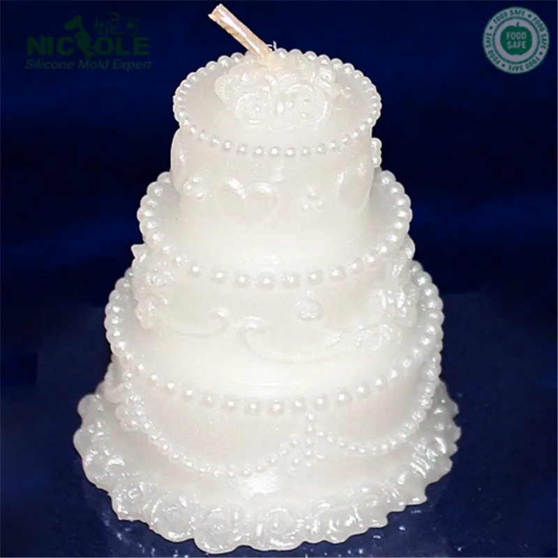 Nicole Wedding Cake Cheap Silicone Molds Candle Making DIY Silicone Soap Molds Form