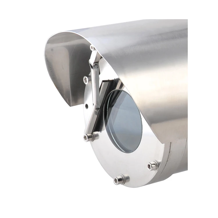 flame proof ex-proof CCTV camera outdoor housing with self cleaning wiper