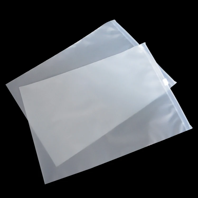 Transparent slider plastic a4 size zipper bags