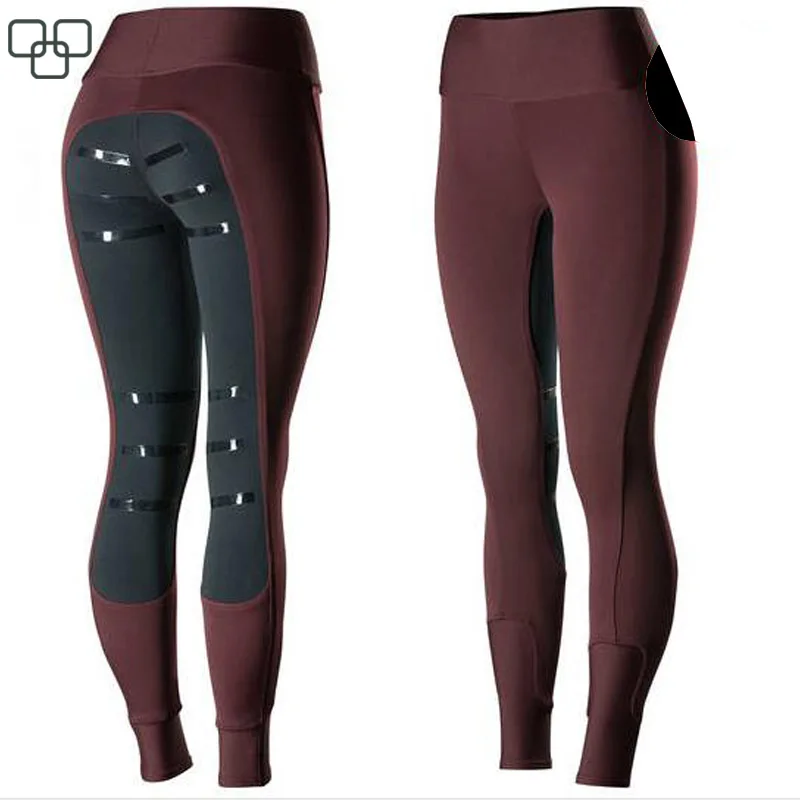 Top Quality Full Seat Silicone Breeches Custom Fabric Packaging Ladies Horse Riding Pants