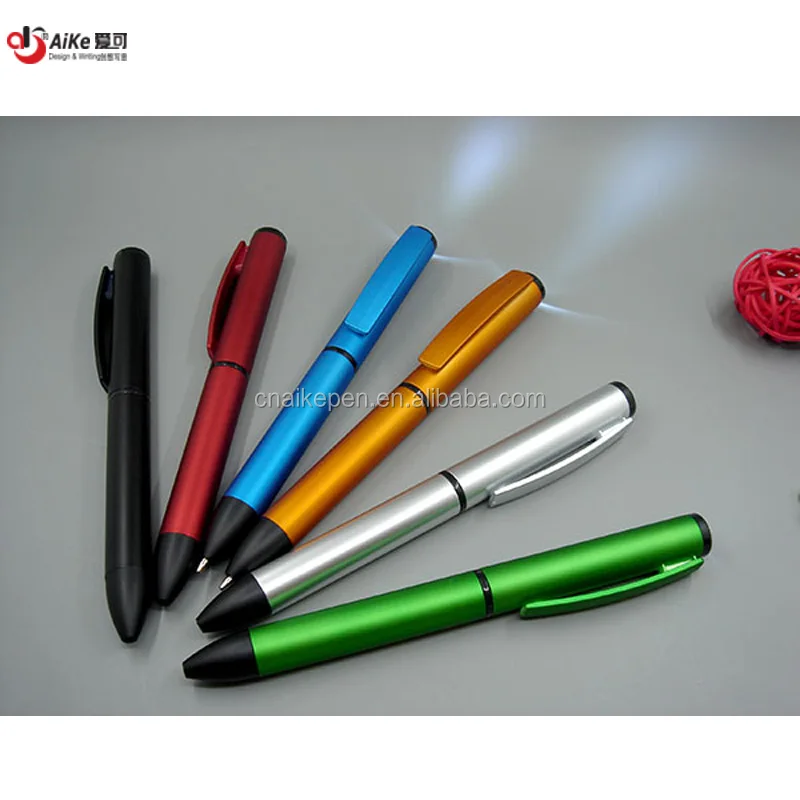Matt Finish Twist LED light pointer pen 0.7 mm soft touch