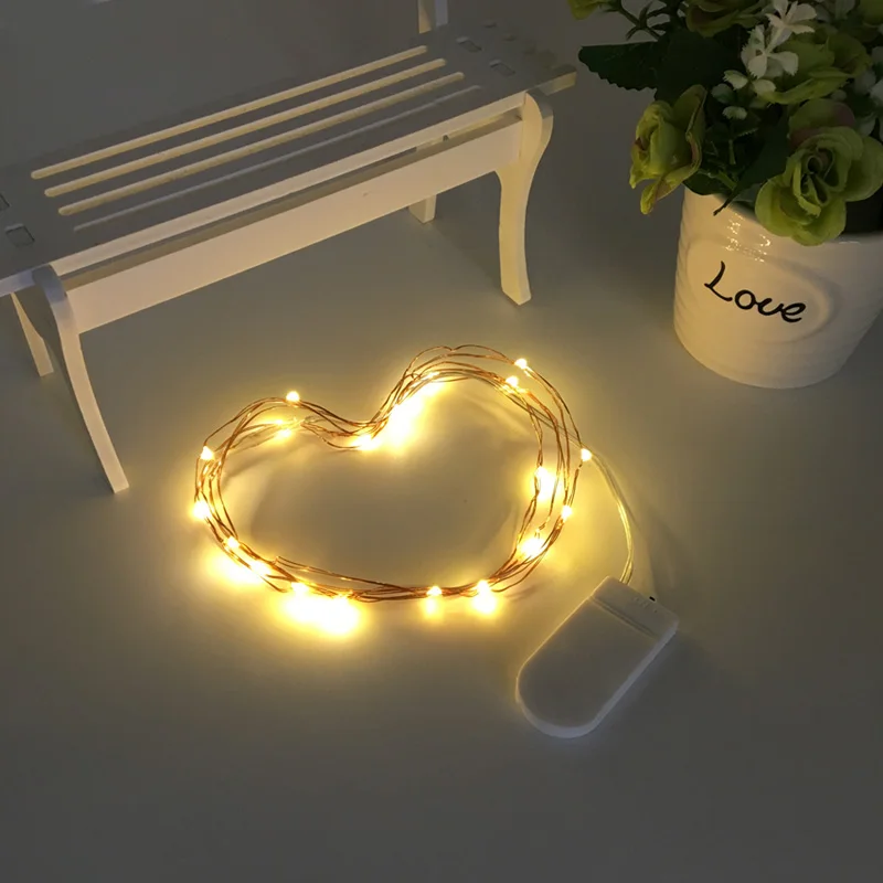 Led Copper Wire String Light 2M 20LED/3M 30LED/5M 50LED CR2032 Battery Operated Micro Mini LED Starry Lights String