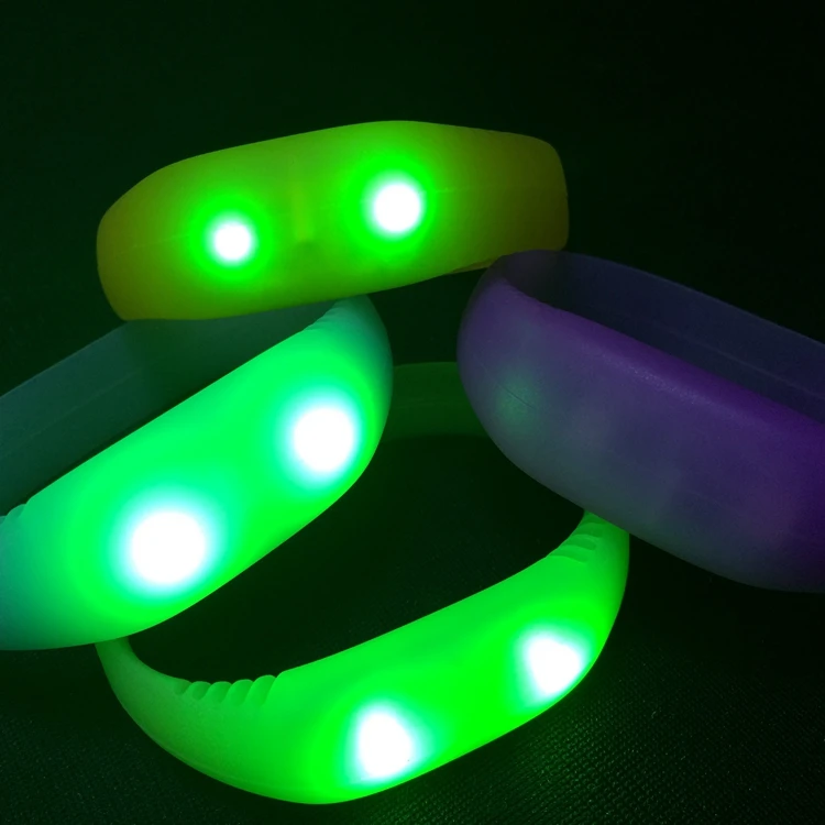 LED Pulse motion sensor light up wristbands bracelets