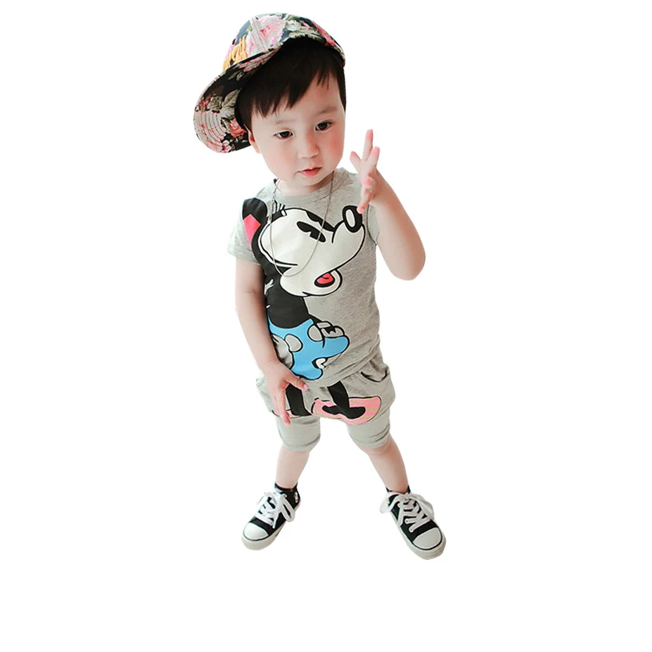 Summer New Children Girl s 2PC Sets Skirt Suit cartoon baby Clothing sets girls clothes