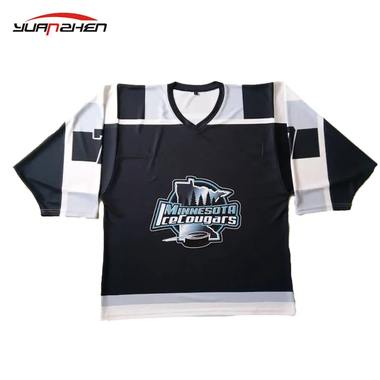 Custom size and pattern unisex plain custom sublimated ice hockey jersey