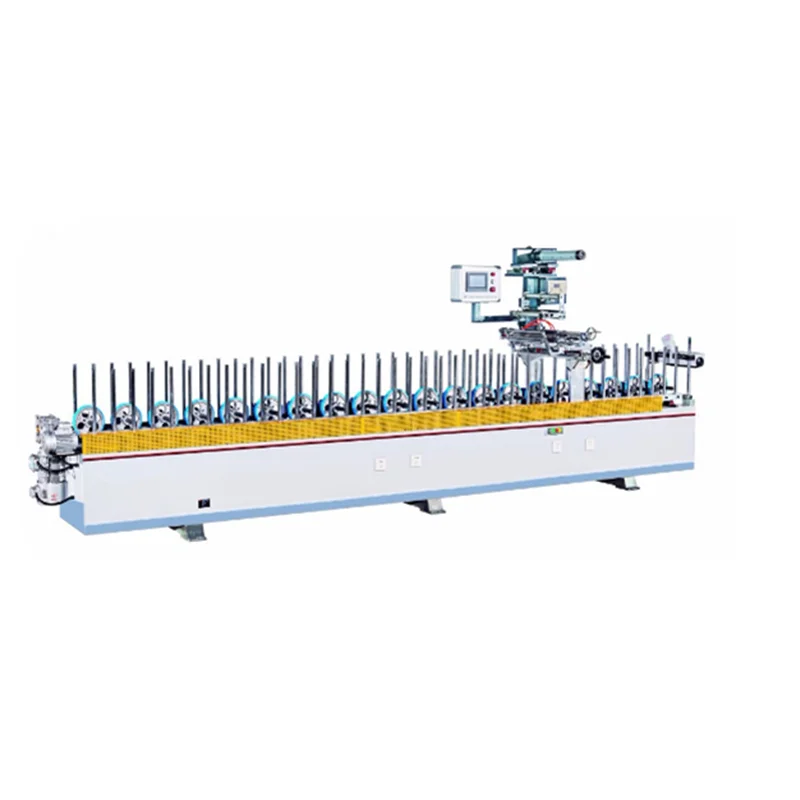 PVC Decorative Wood Veneer PUR Hot Melt Profile Laminating Wrapping Machine