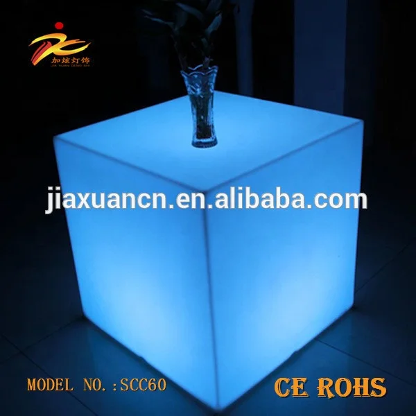 original plastic hollow plastic cube garden table/60cm diameter garden table