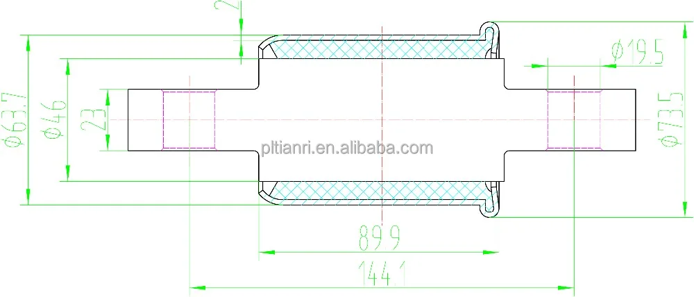 
16-16412-000 truck part Spring Bushing for Freightliner 