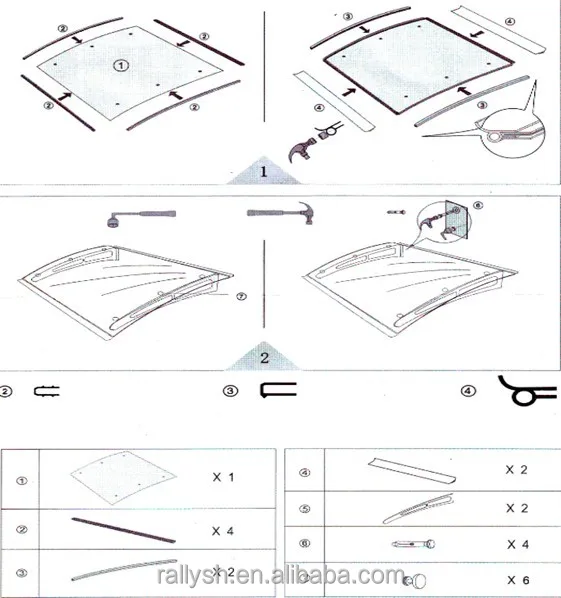 Прозрачный поликарбонат для дверных ворот
