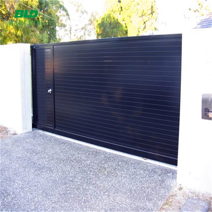 aluminum louver sliding gate door with motor