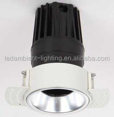 7 watt Aluminum trimless  anti-dazzle shade changeable LED Downlight Recessed for hotel with high cri above 95