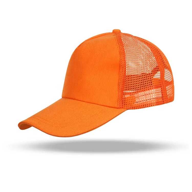 Custom Men Plain Baseball hats Solid Trucker Mesh Blank Curved Visor Hat cheap price
