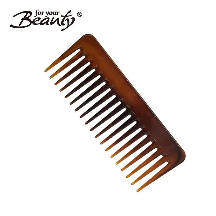 Popular Salon Plastic Detangler Wide Tooth Rake Flat Top Volumizing Comb