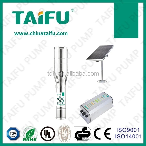 TAIFU DC motor 3HP solar powered submersible water pump 4TSSC5-195-220/22000