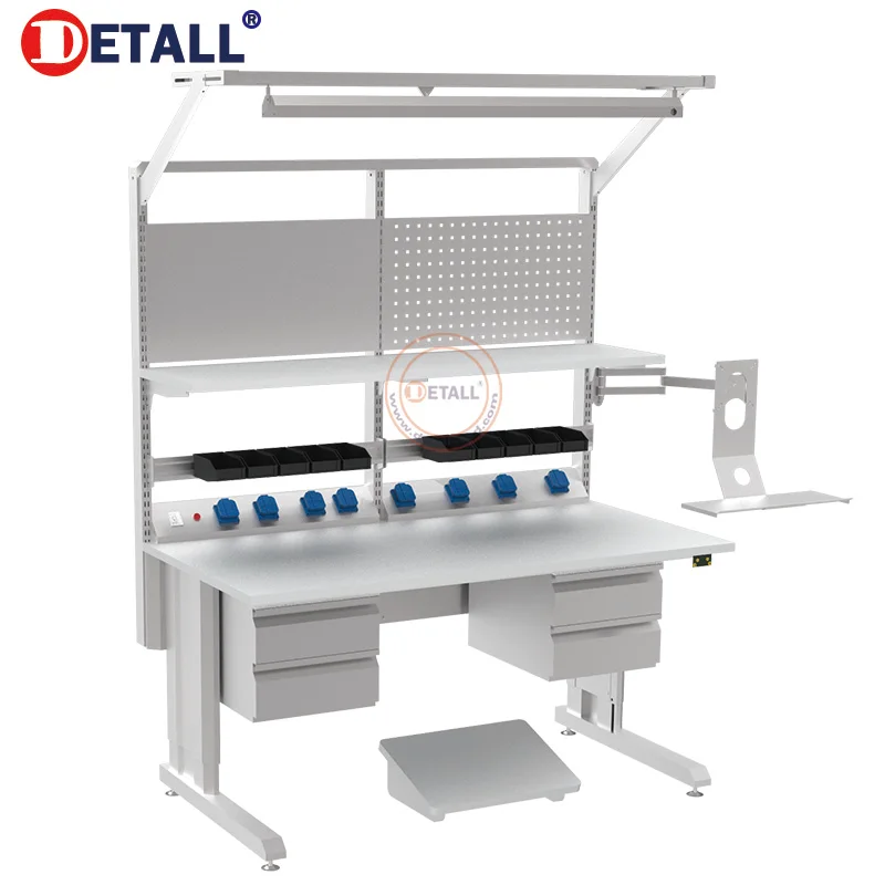 
Detall electronic esd desk cell phone and mobiles computer adjustable repair anti static standing workstation 