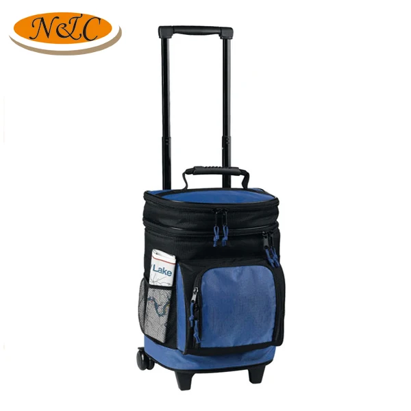 
Heavy duty multifunctional trolley insulated cooler bag on wheels 
