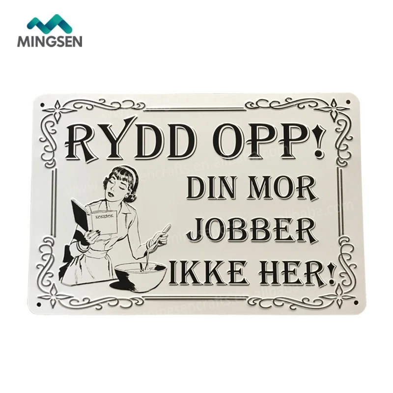 wholesale NO MOQ motorcycle vintage style metal wall signs bar tin sign