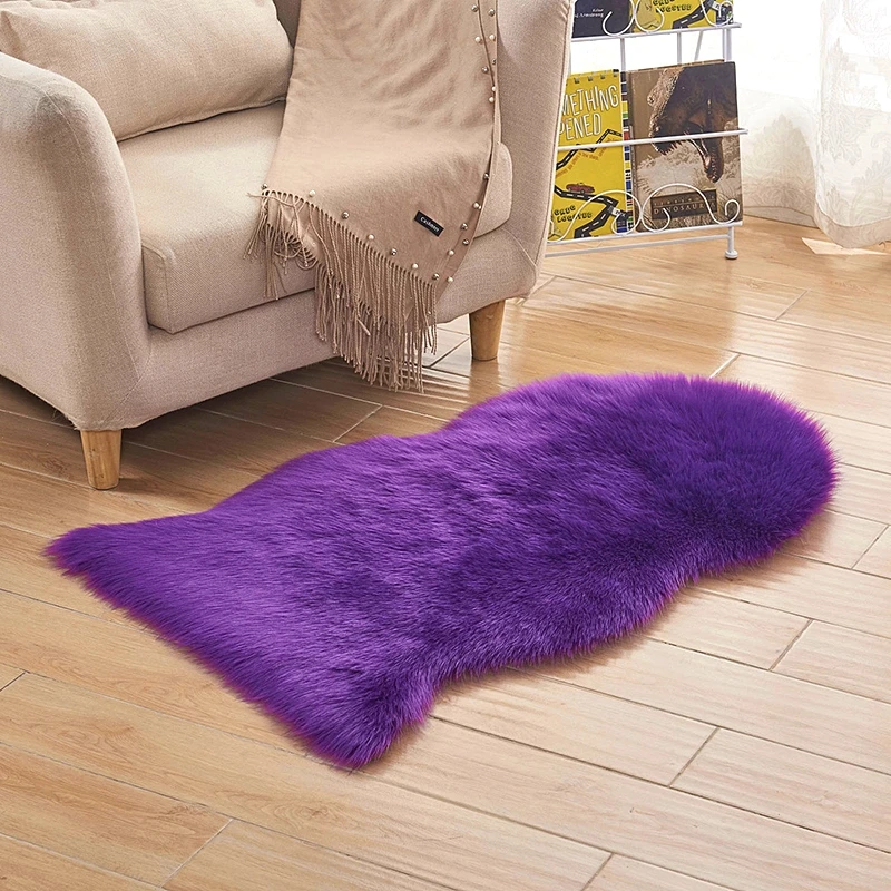 
Fashion artificial fur rugs comfortable white sheepskin faux fur rug 