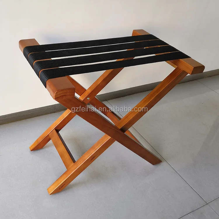 
Hot sale hotel usage wooden folding luggage rack 