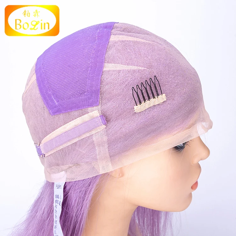 
purple color short bob wigs full lace wig for women 