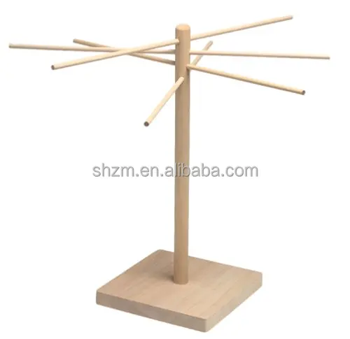 Bamboo Pasta Drying Rack Collapsible Household Noodle Dryer Rack Hanging