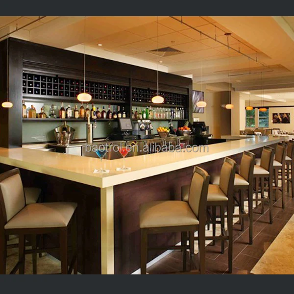 customize design Acrylic solid surface night club hookah lounge furniture home LED bar counter