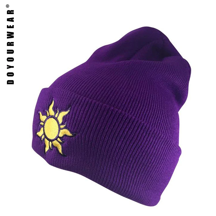 Factory price embroidery logo free pom beanie hat boo