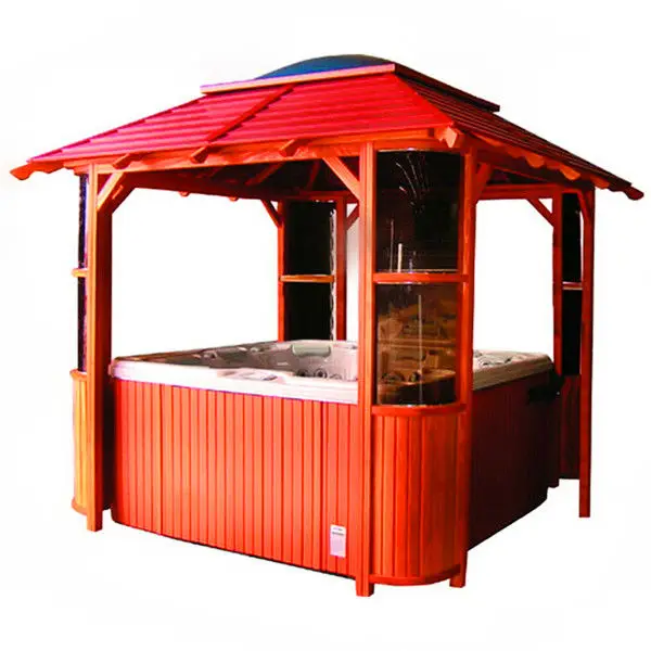 Заводская цена деревянный Ggarden гидромассажная Ванна беседка на открытом воздухе водонепроницаемый