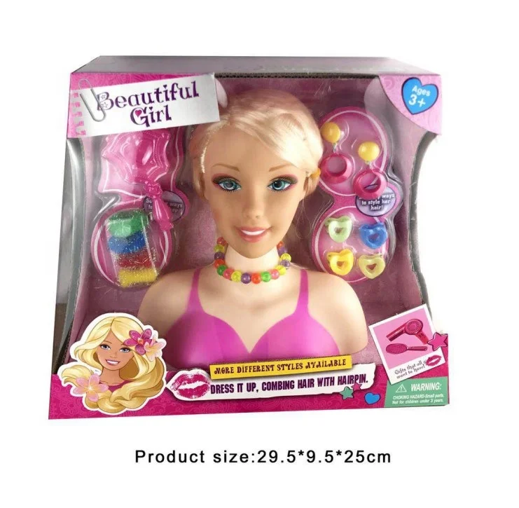
Wholesale GirlToy Bust Doll Hair Makeup Set Head For Sell 