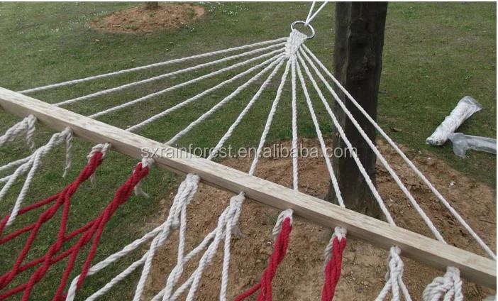 Mesh Hammock Cotton Rope Hammock for Yard Camping Travel