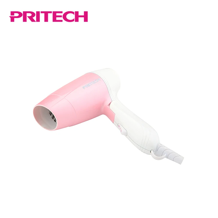 PRITECH 1200W Custom Portable Travel Use Foldable Dual Voltage Hair Dryer