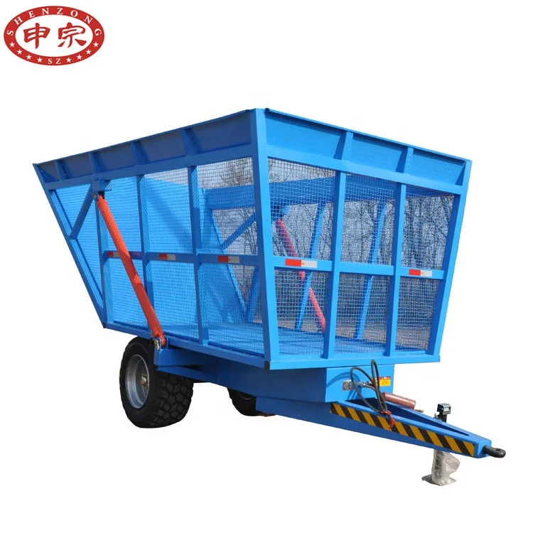 farm tractor trailer use 4ton sugar cane tipping trailers
