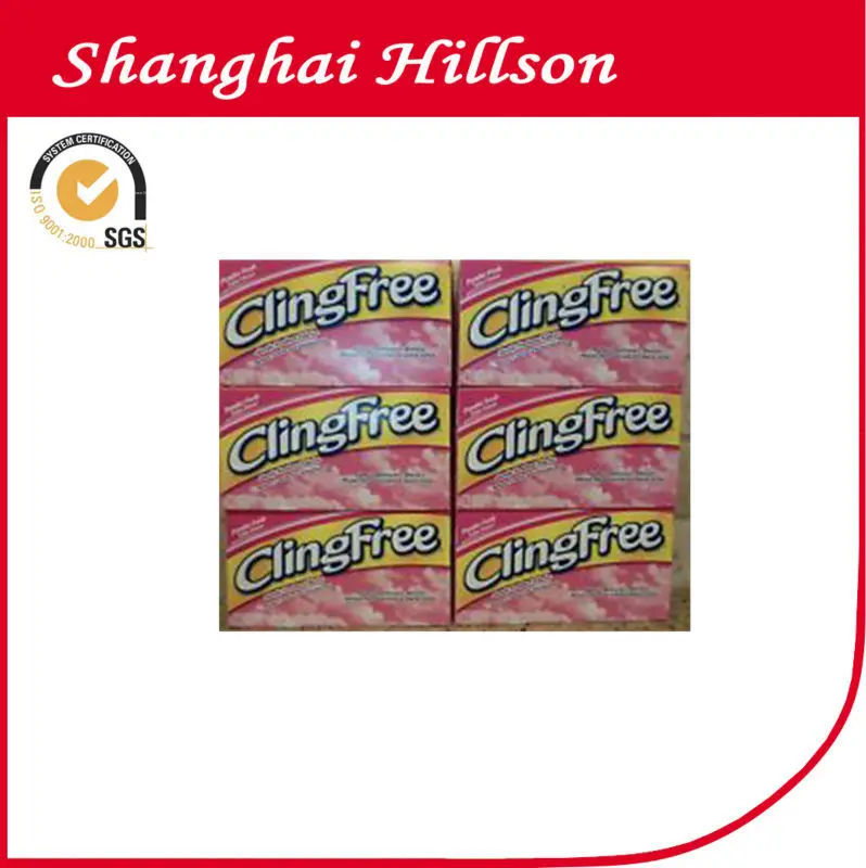 2014 простоту в использовании освещенные смягчитель листы ткань, смягчитель листы 40pcs/box