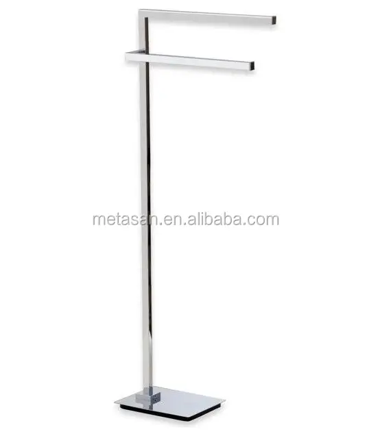 Multifunctional stainless steel free standing towel rack